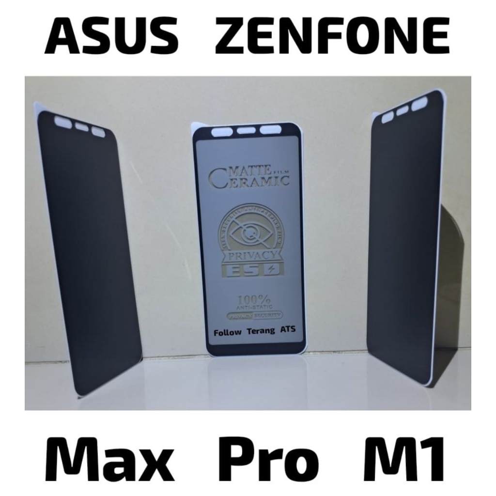 Anti Gores Hitam Spy Ceramics Asus Zenfone Max Pro (M1) ZB601KL/ZB620K 5.99" 16MP 2160p 3-6GB RAM Sn