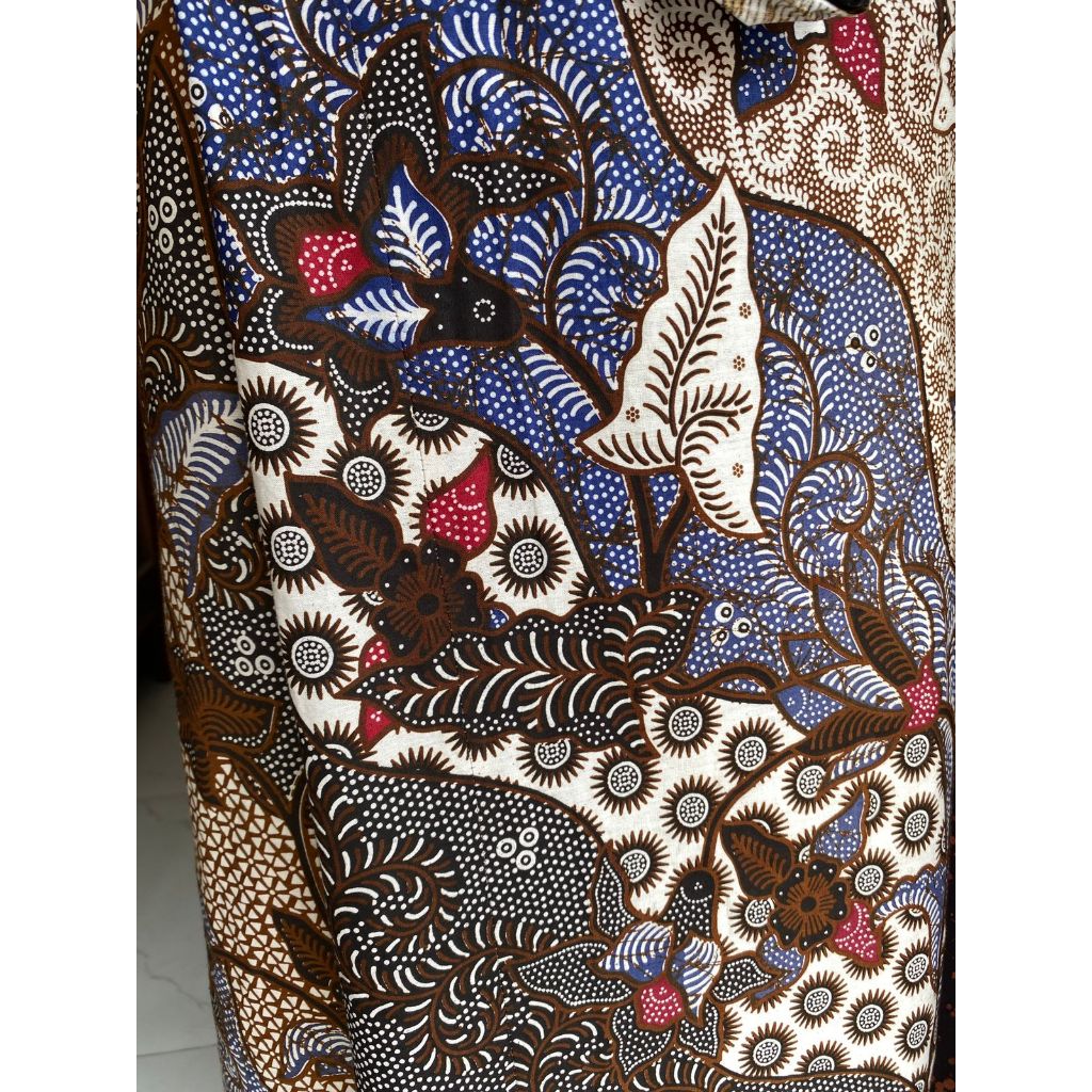 Kain batik kombinasi tulis granitan kipas - sarung batik lasem