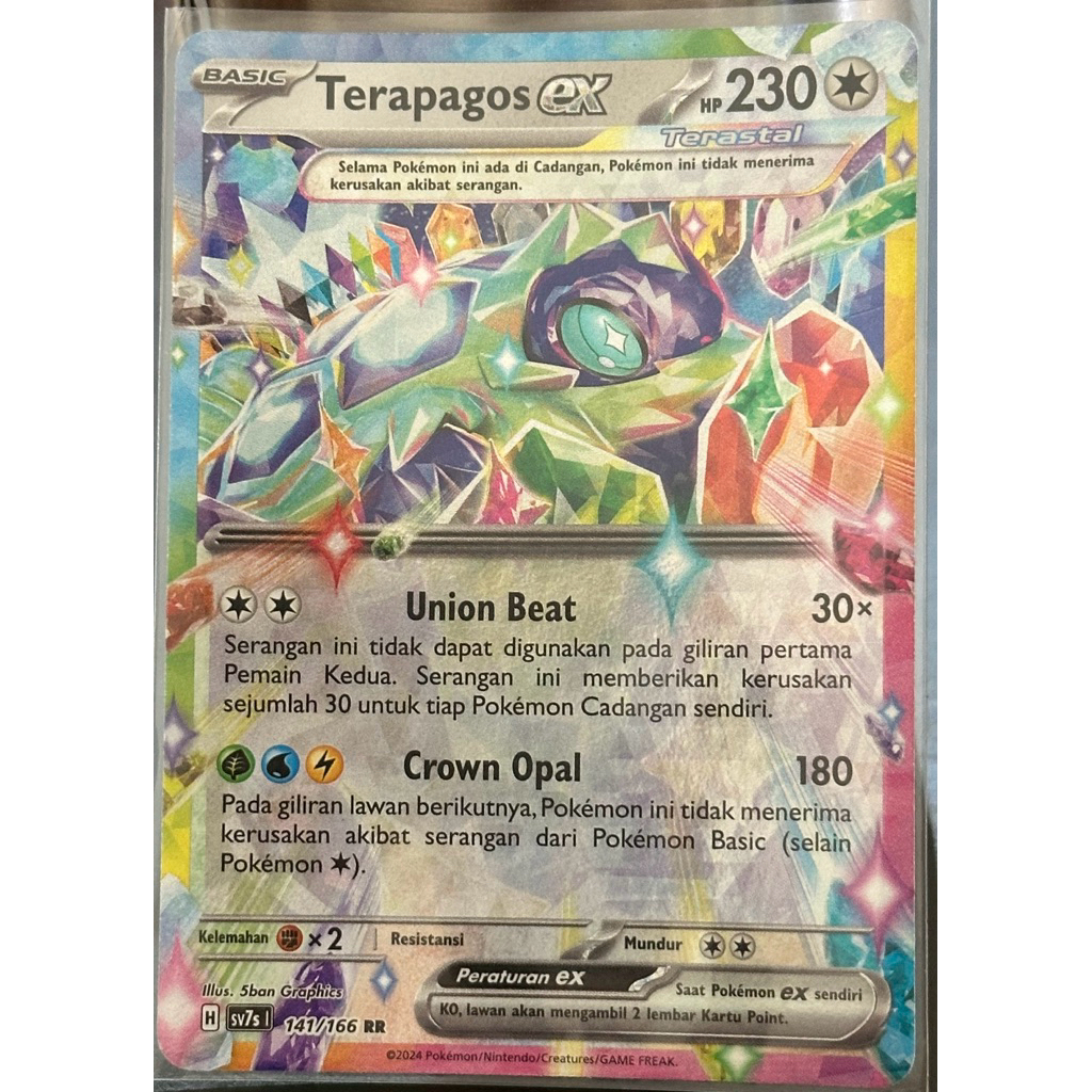 Pokemon Card Indonesia - Terapagos Ex 141/166 RR