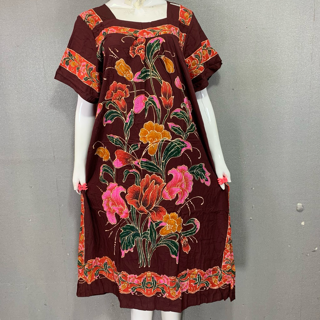 BunnyNightie - Jumbo Ld 120 Gajah Putih Daster Sikak Jumbo | Daster Batik Gajah Putih | Daster Batik