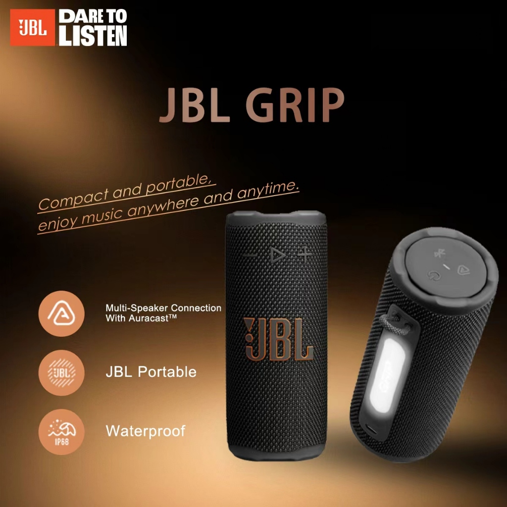 100%Original JBL Grip Speaker Bluetooth Portabel Ringkas Dengan JBL Pro Sound Yang Mantap Dan Cahaya