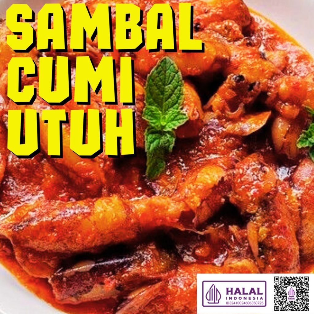 150gr Sambal Cumi Utuh/ Sambal Cumi Tanpa Potong/ Sambal Cumi Pedas/ Sambal Cumi Balado/ Sambal Cumi