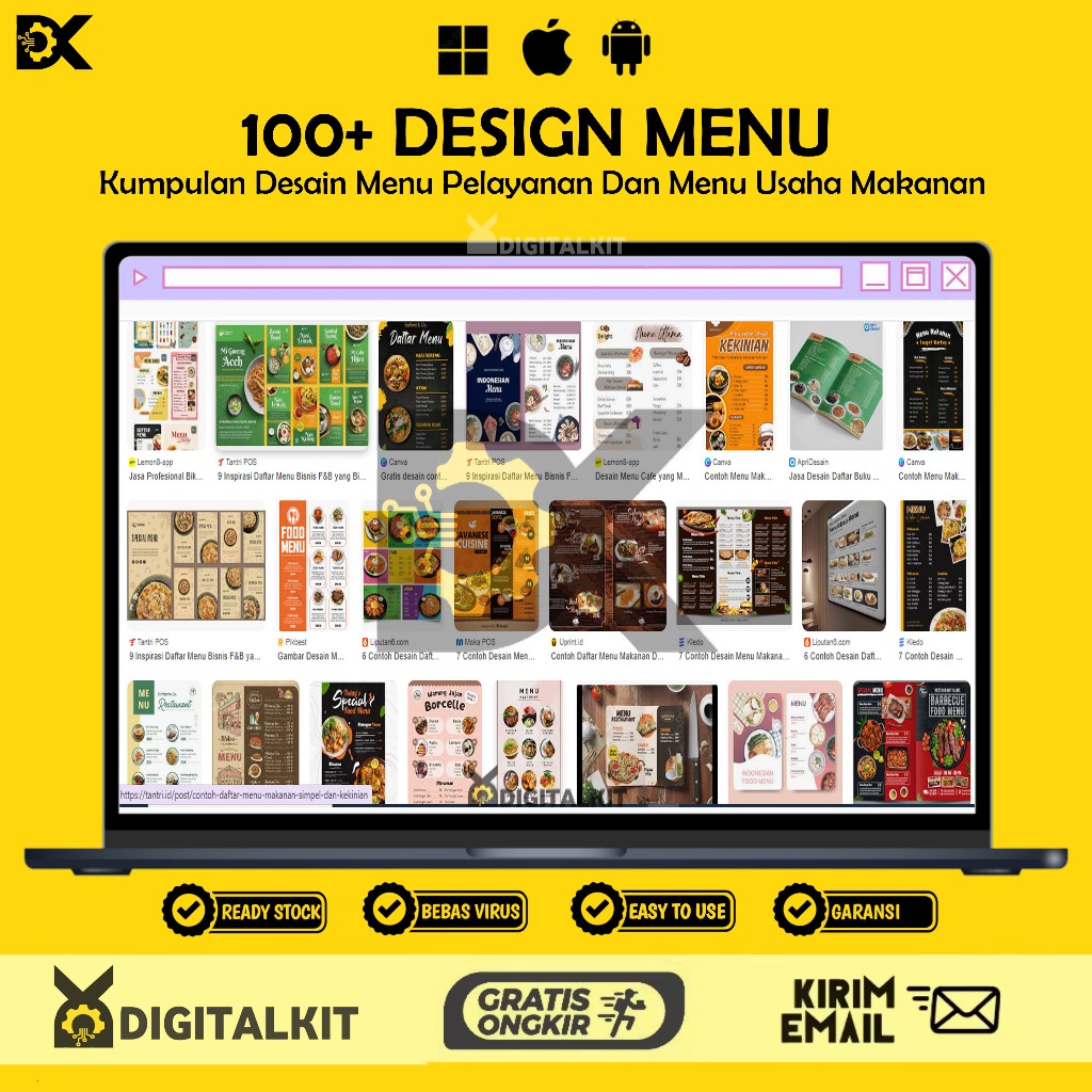 [T0182] 100+ DESIGN MENARIK MENU PELAYANAN MENU MAKANAN DAN MENU USAHA