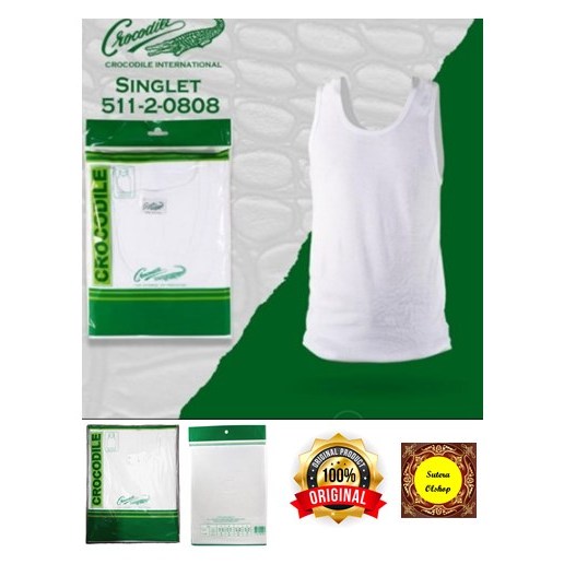 Crocodile  Singlet  Putih / Singlet Crocodile / Singlet Crocodile 511-2-0808