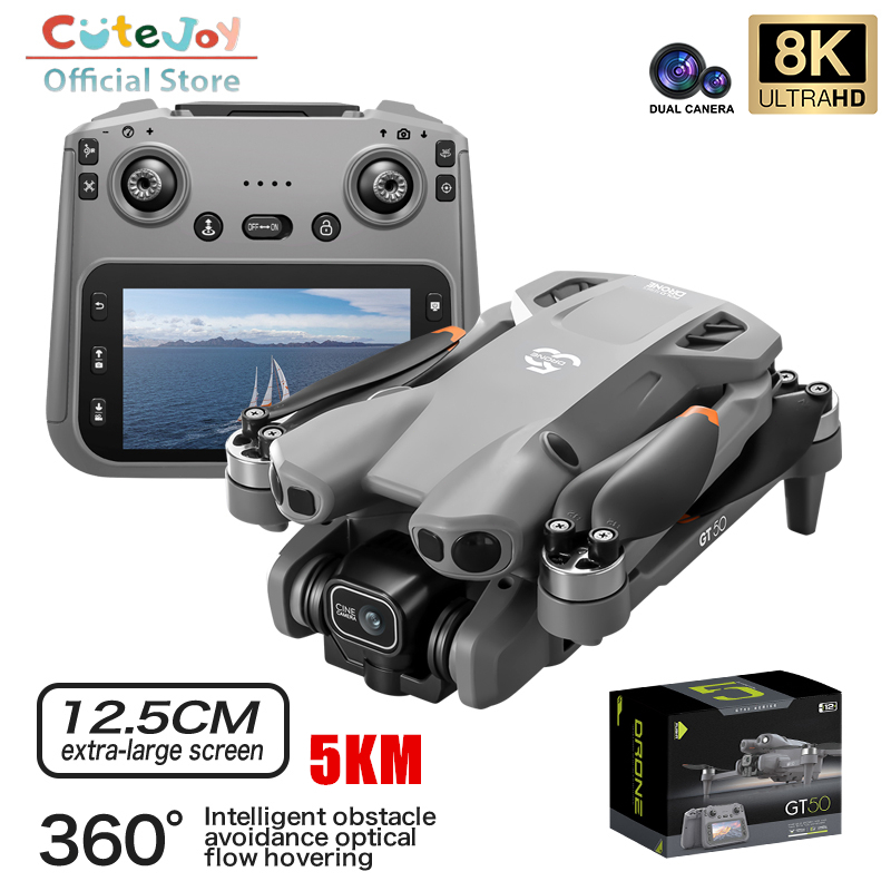 YUHOO Drone 5KM Drone Kamera Jarak Jauh Kamera 8K Masa Pakai Baterai Yang Lama, Drone Fotografi Udar