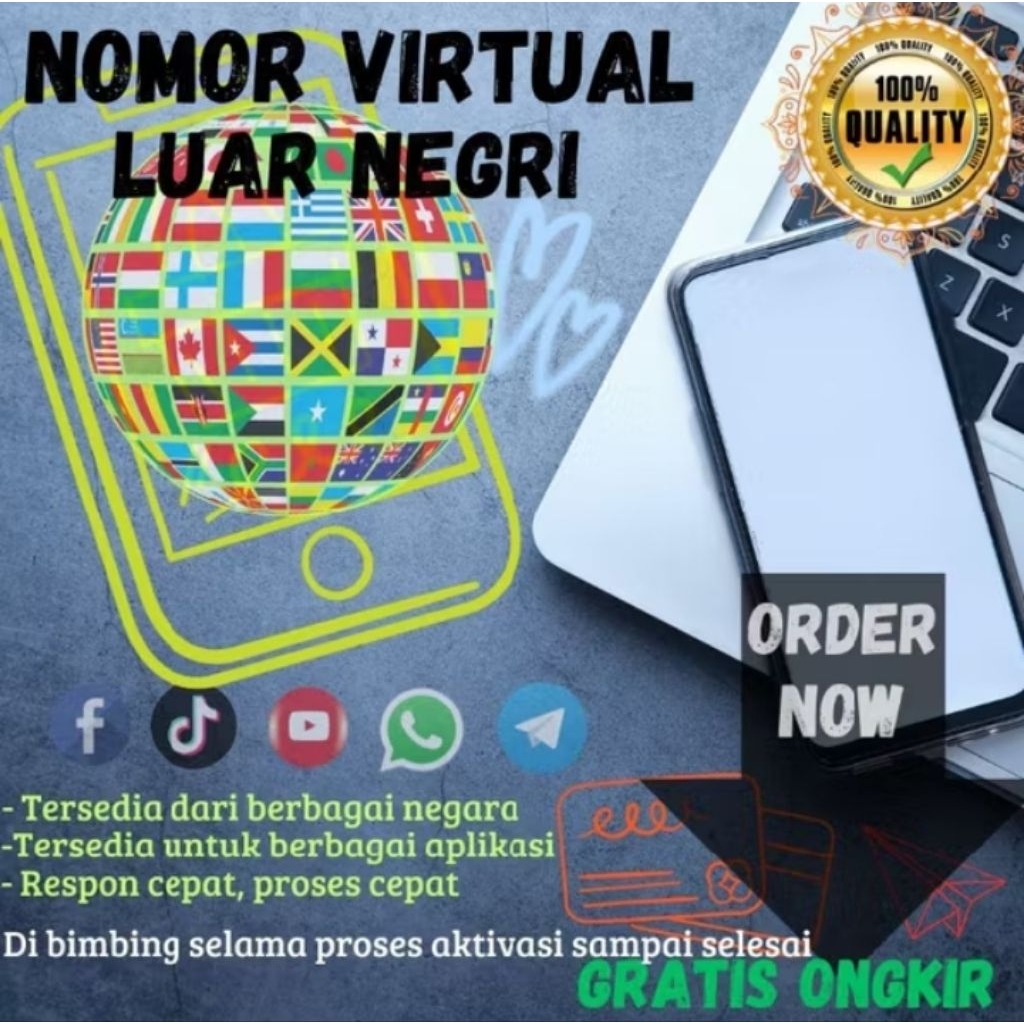 Nomor Virtual Luar Negeri All Negara | Siap Pakai