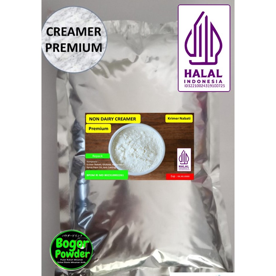 Bubuk Creamer Premium 1 kg harga pabrik / Creamer HALAL /krimer premium Halal/ Creamer Premium 1kg