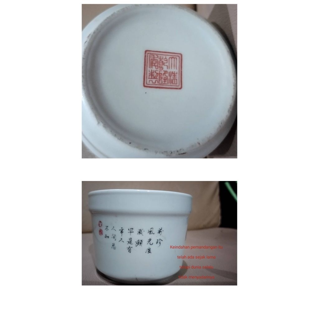 Tembikar Keramik Qianlong Rose Family