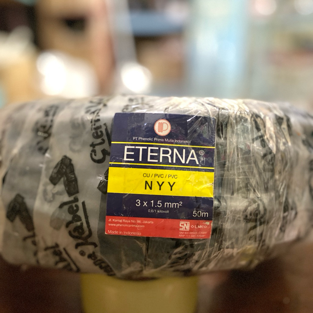Kabel Eterna NYY 3x1.5mm 50 Meter Orginal Eterna
