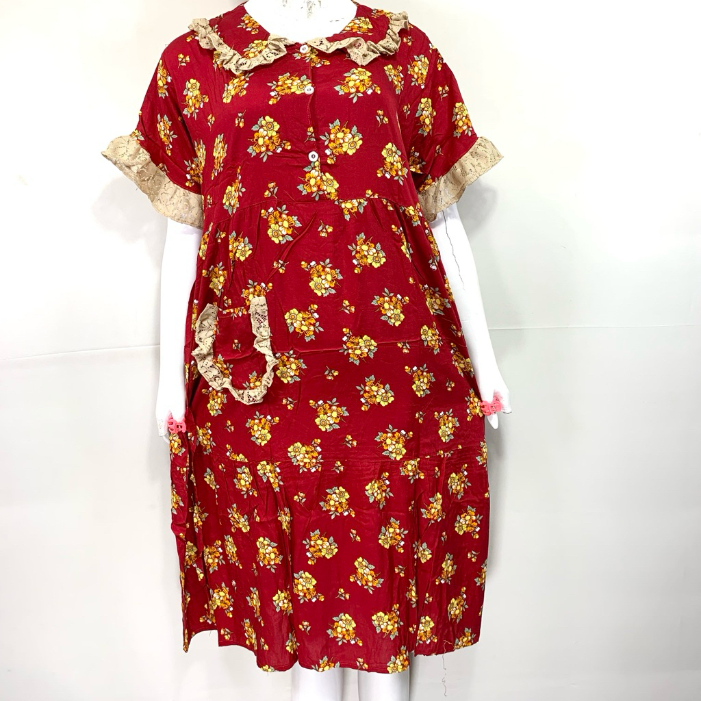 Sikobajutidur - Daster Midi Rempel Gajah Putih | Daster Batik Gajah Putih