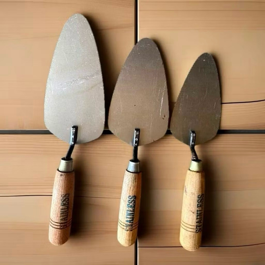 sendok semen / cetok tukang stenlis ukuran kecil, tanggung, besar