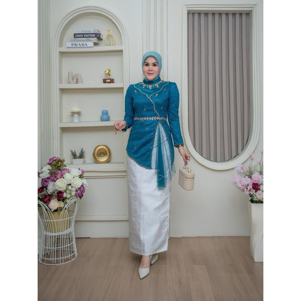 set kebaya brukat payet shila bali || kebaya brukat bahan premium || tunik brukat full payet swarows