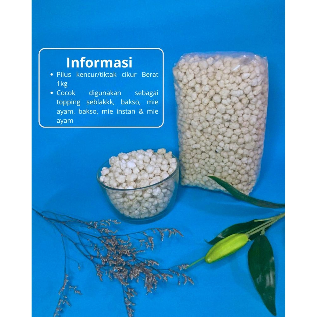 Tiktak cikur/ pilus kencur 1 Kg cocok sebagai camilan & topping seblakkk, bakso, mie instan, mie aya