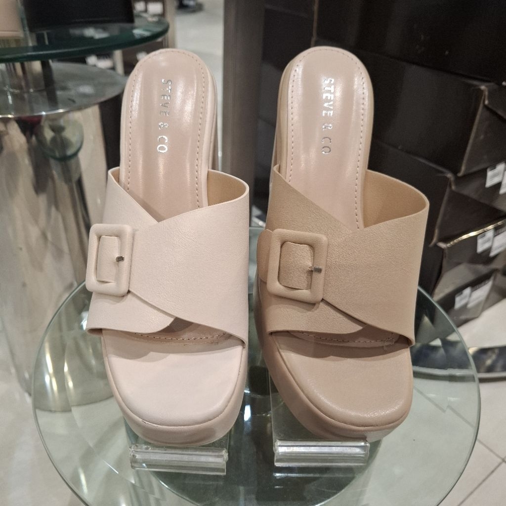 Sandal Wedges Wanita Brand STEVE&CO ORI