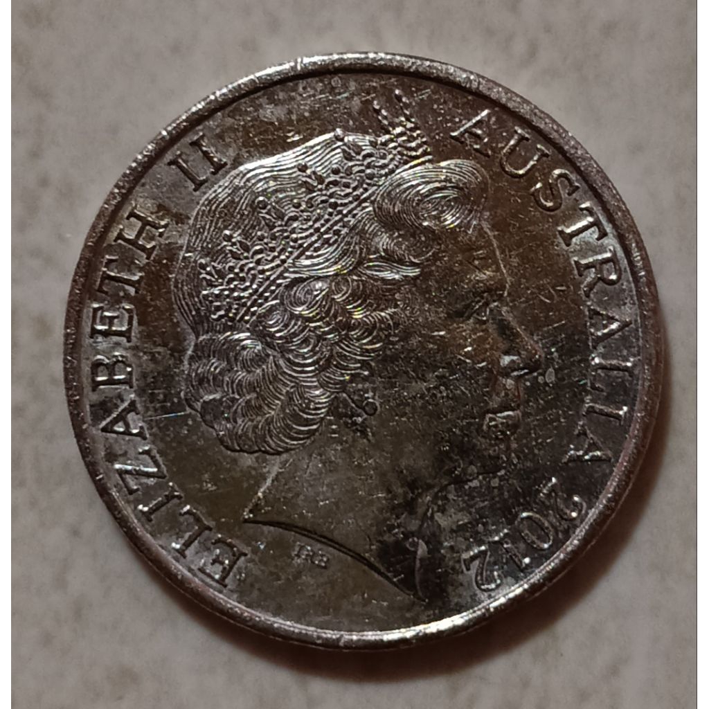 koin Australia 20 cent tahun 2012..