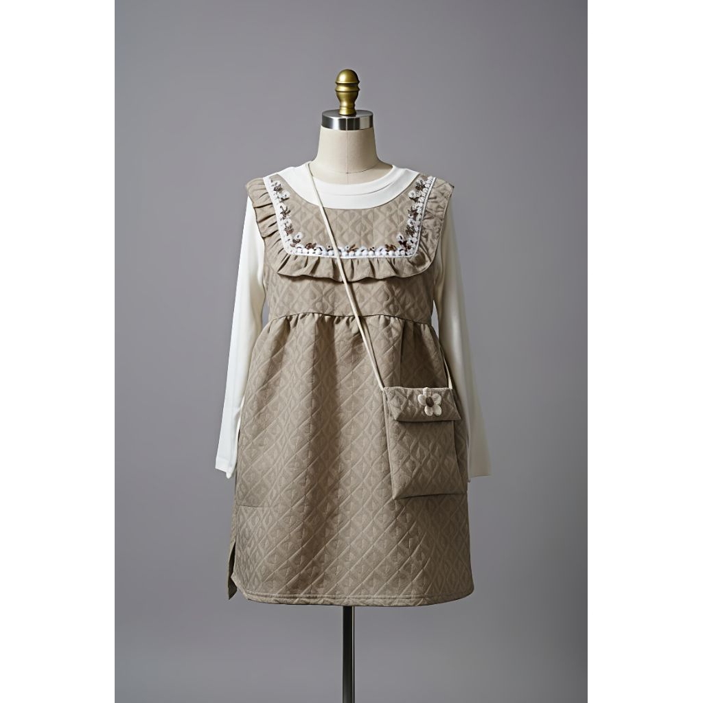 Dress 2in1 anak import