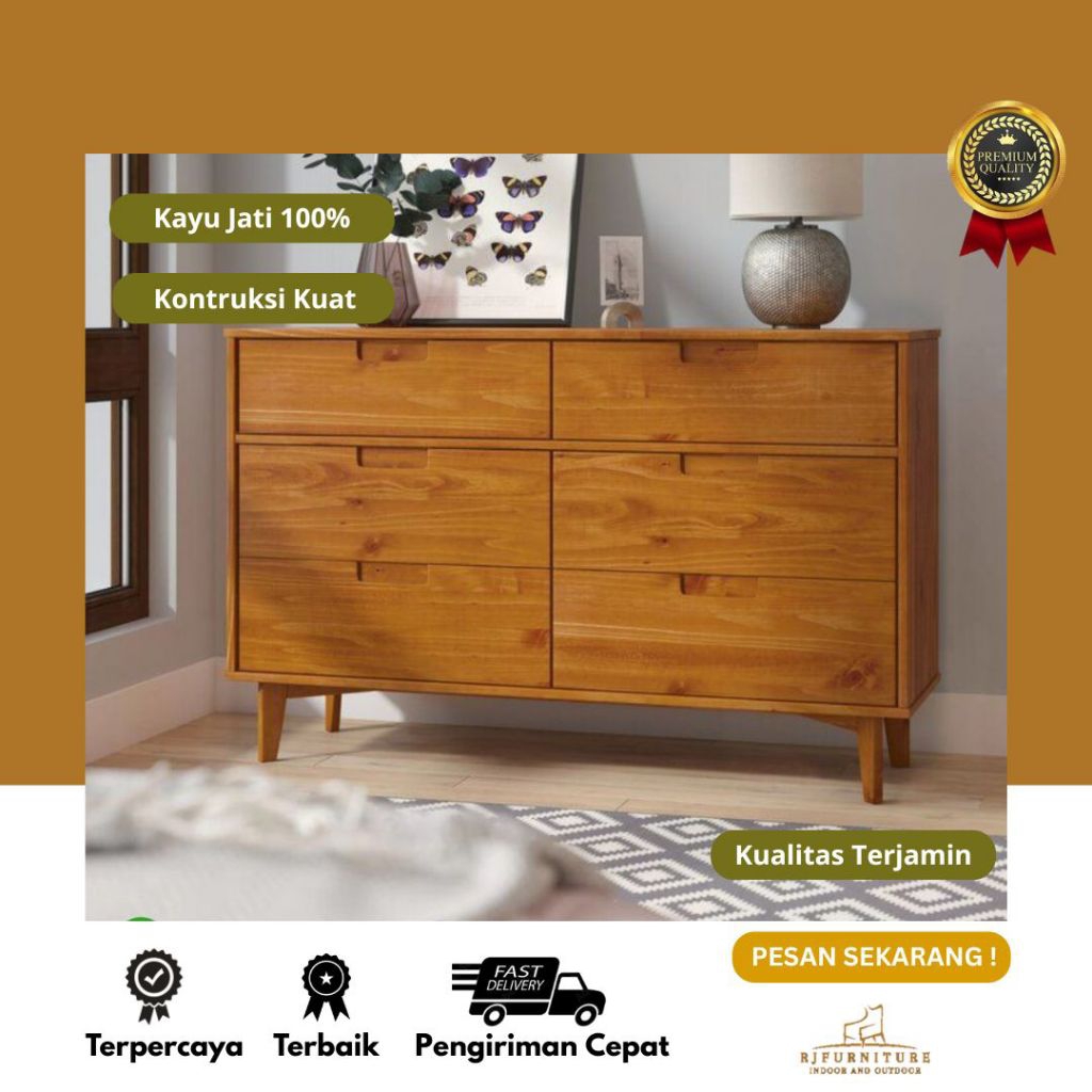 Drawer Cabinet Laci Jati Minimalis