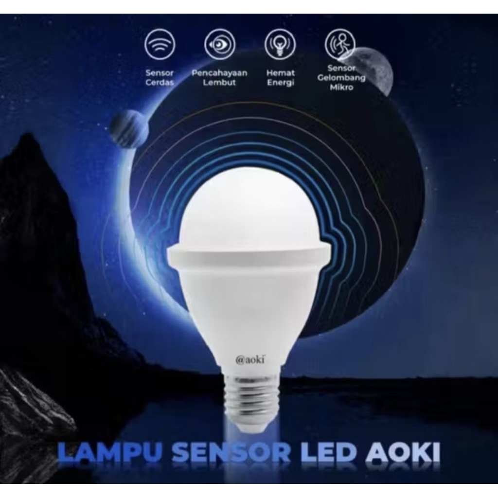 LAMPU SENSOR BOHLAM LED SENSOR SUARA CAHAYA SENSOR RADAR OTOMATIS