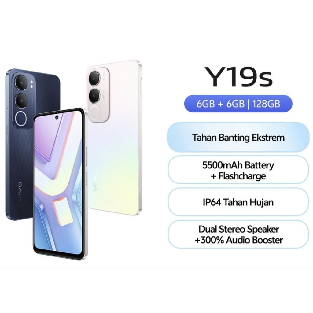 HP VIVO Y19S 6/128 GB - VIVO Y19S RAM [ 6/128gb | 4/128gb | 4/64gb ] GARANSI RESMI