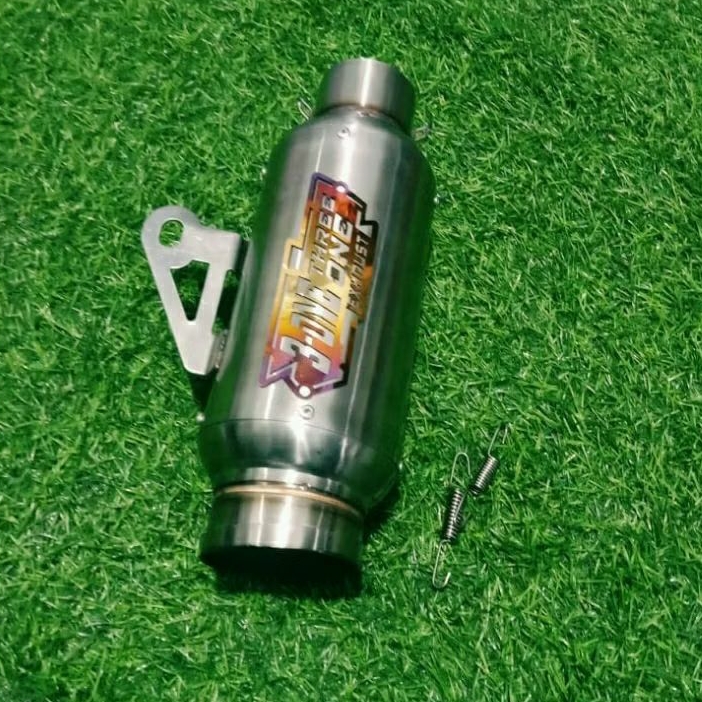Knalpot kompetisi 3-ONE EXHAUST tipe T-01S Inlet 50mm pnp all motor Harian/Borup/Drag