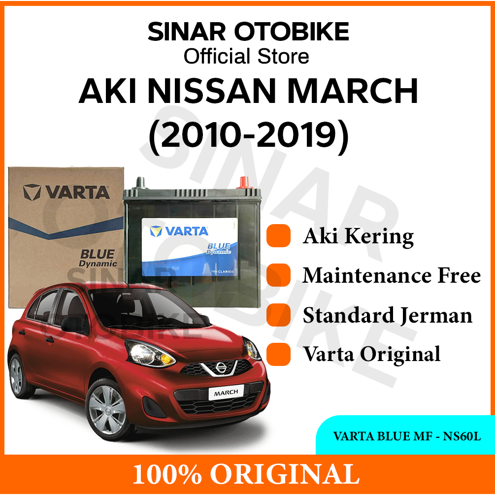 AKI NISSAN MARCH VARTA BLUE MF KERING NS60L