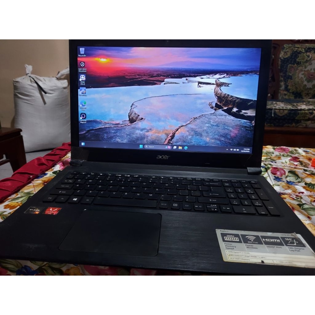 Laptop Acer A315-41 murah bekas Ryzen 3