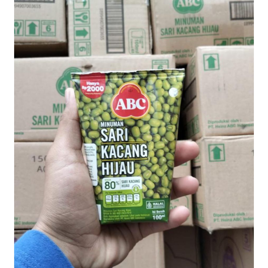 1 dus isi 48 pcs minuman sari kacang hijau/ ijo ABC 100 ml harga murah grosir sembako bandung murah 