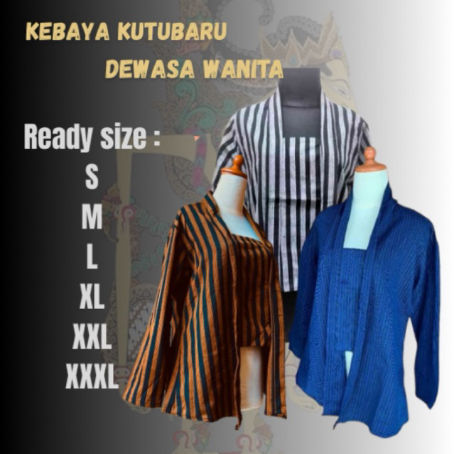 ATASAN KEBAYA LURIK KUTUBARU LENGAN PANJANG DEWASA WANITA | BAJU ADAT JAWA WANITA