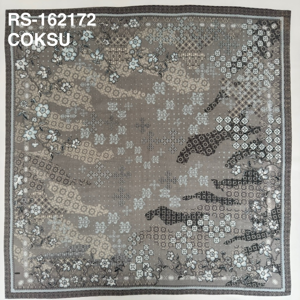 RS-162172 COKSU Hijab Jilbab Dennay Scarves Voal Motif Segi Empat Basic Laser Cut