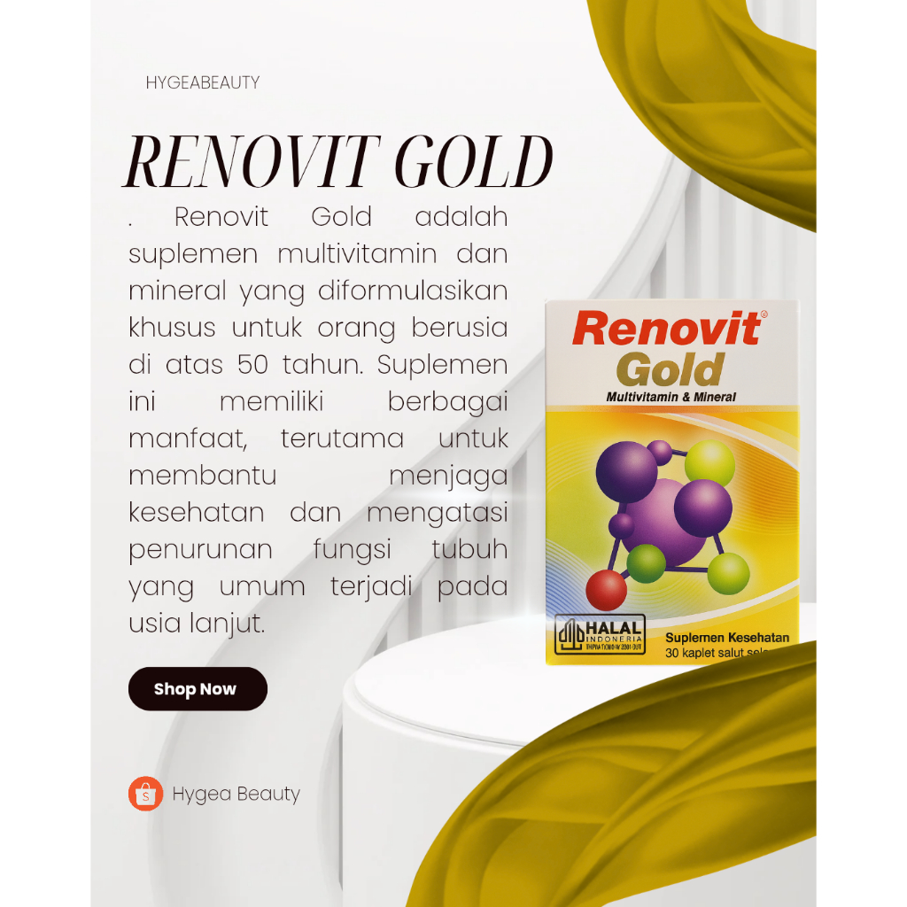 Renovit Gold 1 botol isi 30 - Multivitamin untuk lansia
