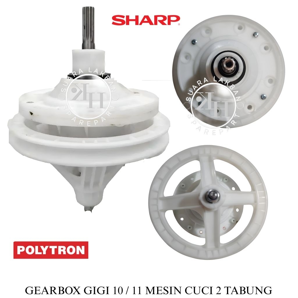 GEARBOX MESIN CUCI POLYTRON / SHARP GIGI 10 GIGI 11
