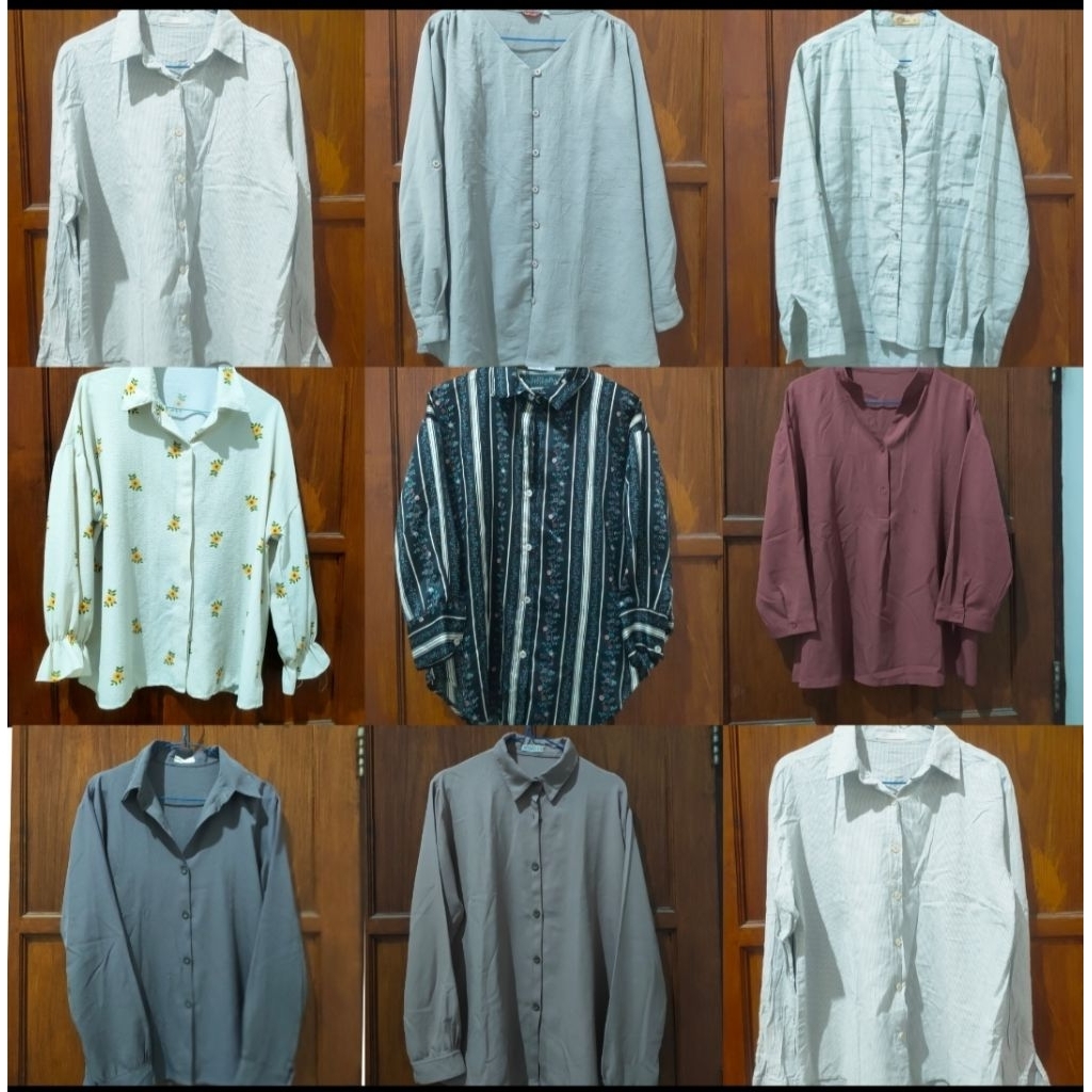 [Preloved] Celana Rok Kemeja vintage branded Zara, imaroon woman, dll Vintage