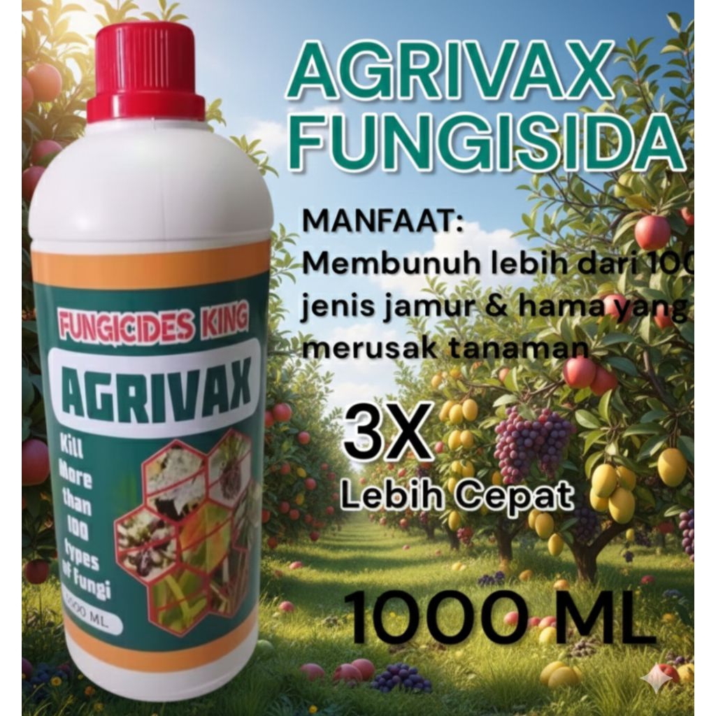 Agrivax Fungisida 1000ml - Obat Jamur Tanaman Buah & Hama Paling Ampuh 3X Lebih Cepat / Agrivax Obat