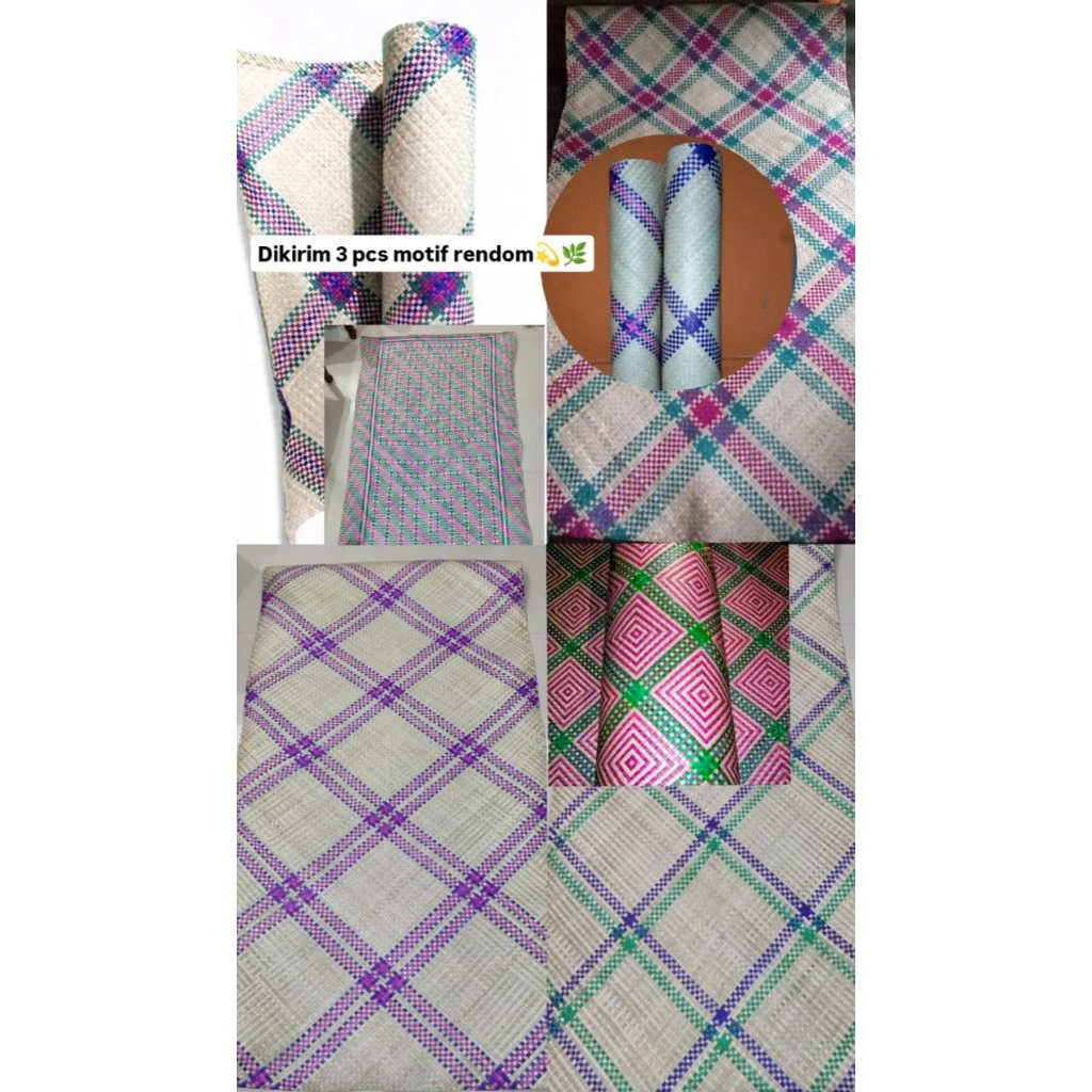TIKAR PANDAN WARNA ISI 3 PCS 120×220cm