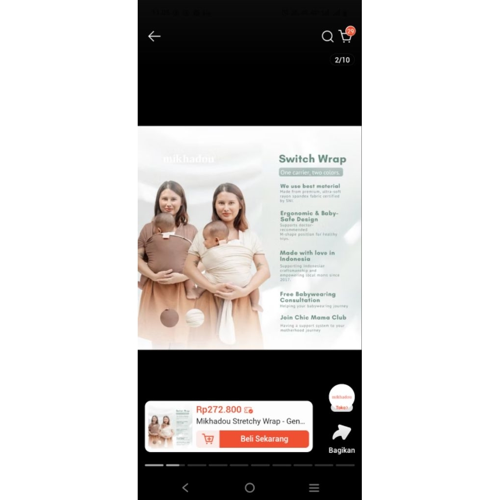 mikhadou stretchy wrap