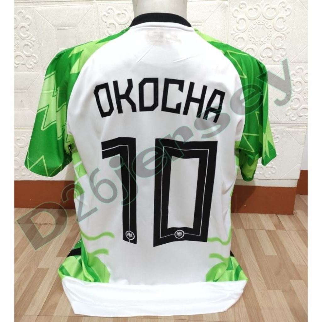 Jersey NigerRiaA_ Home 2020 / 2021 + Cetak Nama Nameset OSIMHEN 9 / OKOCHA 10 / Custom Suka Suka Fon