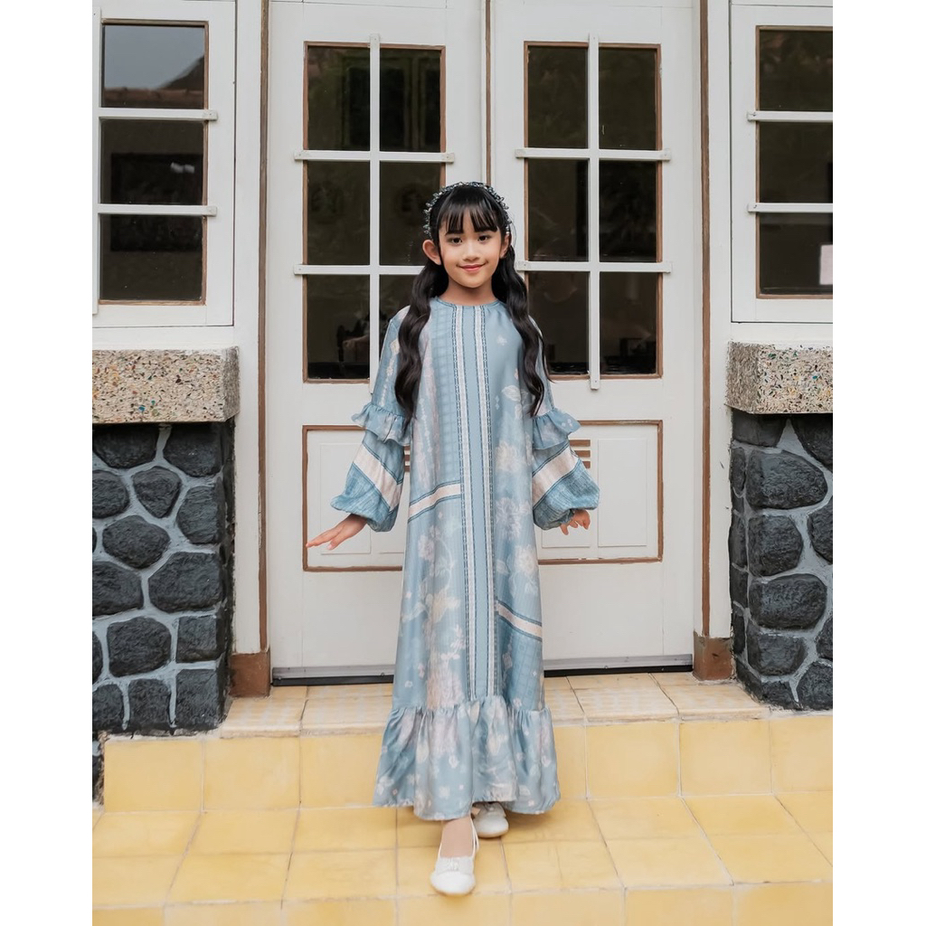 KAMIMA PADANG - Bale Series - Ramina Kids Dress in Slate Gray