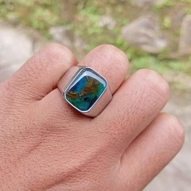 Cincin bacan kembang kotak natural