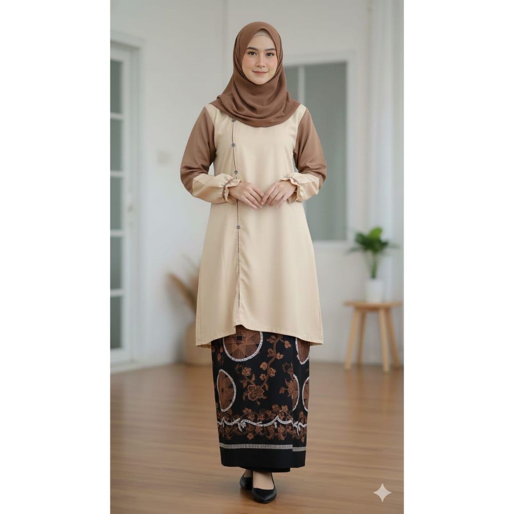 Tunik Milea Katun Toyobo | Tunik Wanita Elegan | Size L XL TUNIK SANTRIWATI GRATIS ONGKIR