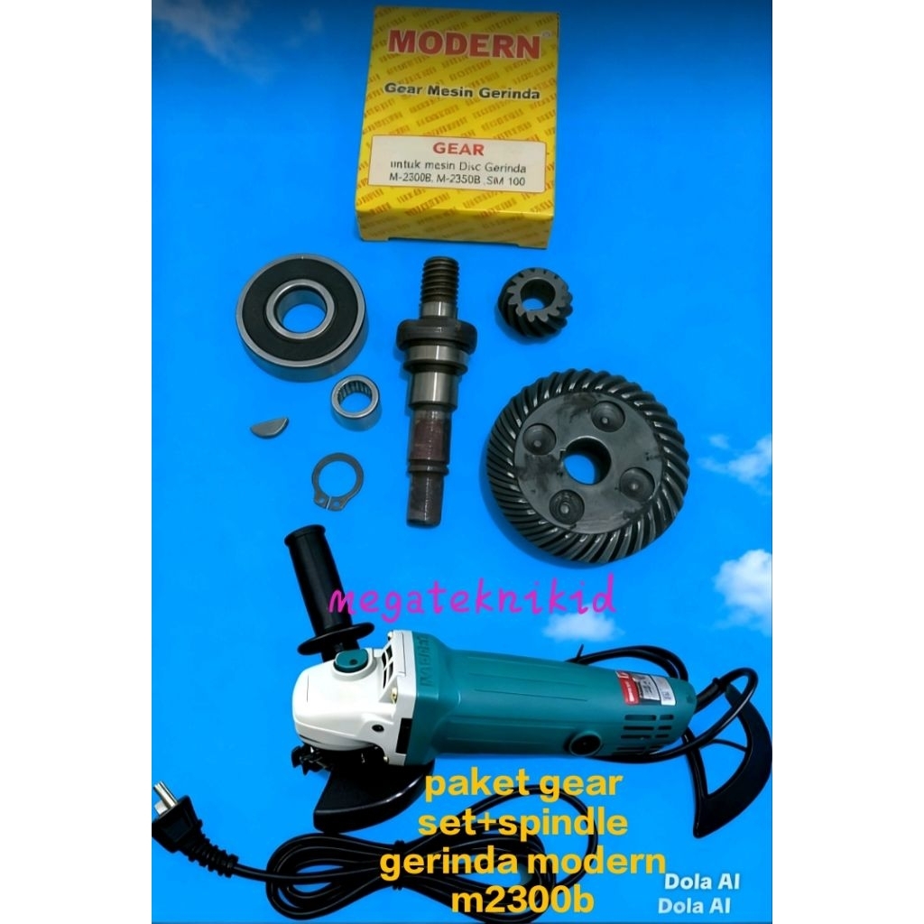 sepaket sparepart gear box spindle kepala gerinda modern m 2300b/sim 100b