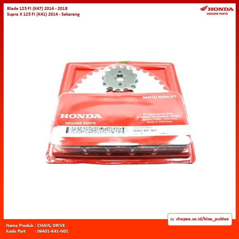 Gear Set Honda Blade 125 FI/CHAIN, DRIVE/06401K41N01