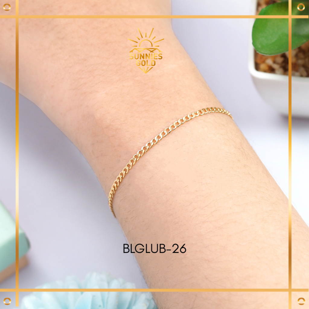 GELANG EMAS  RANTAI POLOS KADAR 8K GELANG WANITA EMAS ASLI SUNNIES GOLD- BLGLUB 26