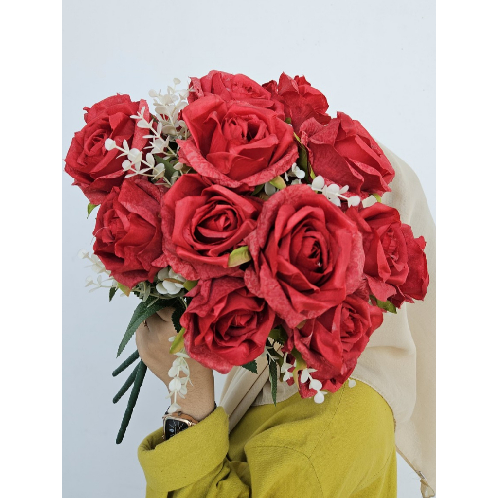 Bunga Mawar Jumbo Artificial / Bunga Mawar JUMBO Artificial Plastik / Bunga Palsu