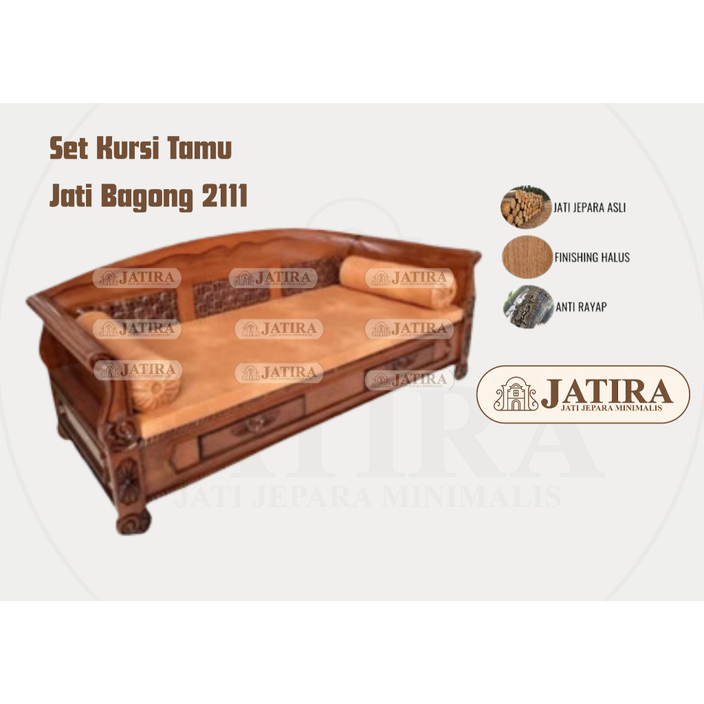 Kursi Jati Bale Bale Bunga Seribu | Kursi Sofa Jati Asli Jepara Murah Palembang