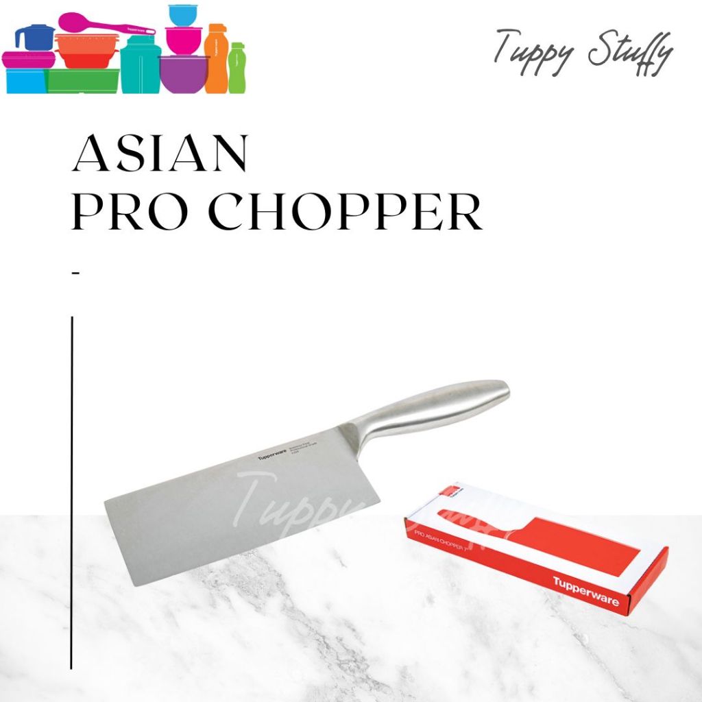 Tupperware Asian Pro Knife Chopper (1) | Pisau daging Stainless steel ori tupperware tajam besar