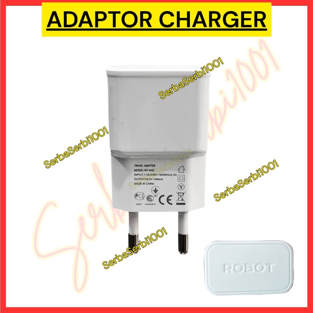 KEPALA CHARGER HP ROBOT 1 PCS / ADAPTOR CHARGER HP / CHARGER HANDPHONE