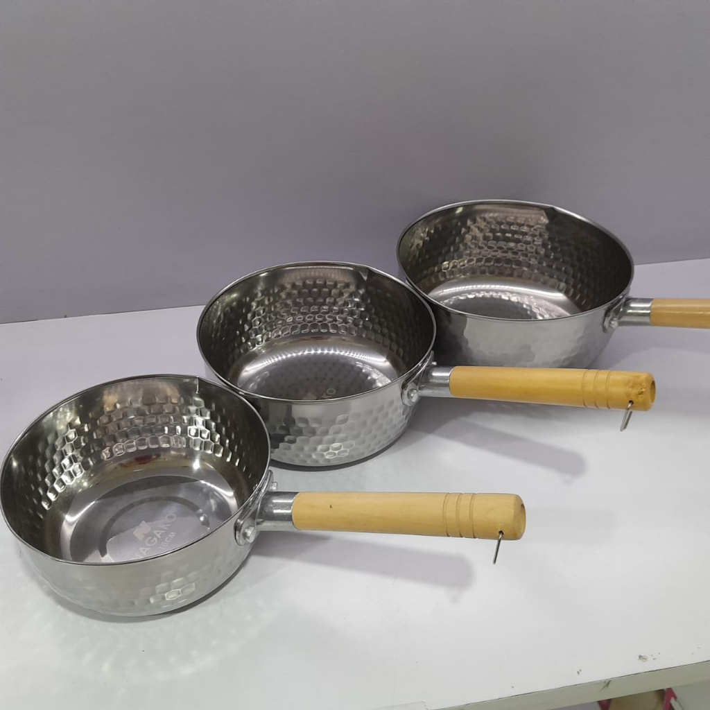 Panci Stainless / Sauce Pan Stainless / Panci Sayur / Panci Masak / Panci Gagang Kayu / Panci Nagako