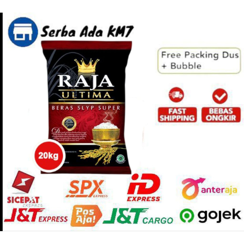 1 KARUNG BERAS PRlElMIUM RAJA ULTIMA 20 KG (GRATIS ONGKIR INSTAN)