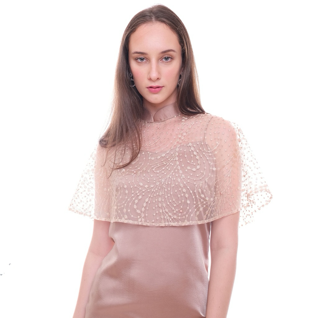 [New] Cheongsam Ivory Cape Qipao (Outer only)