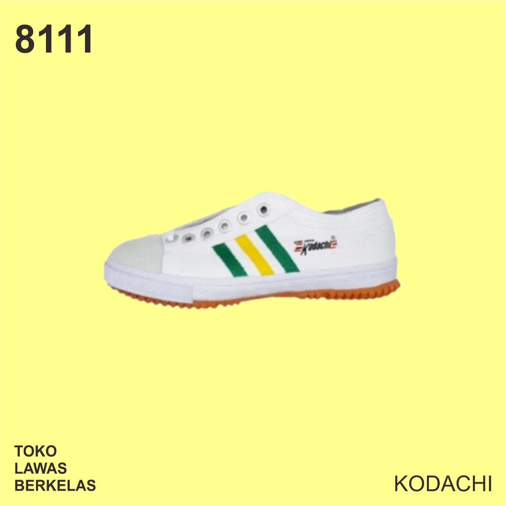 Sepatu Kodachi 8111 BRAZILKodachi 8111 Brazil Stripe Kuning Hijau - Kodachi Shoes 8111 BRAZIL